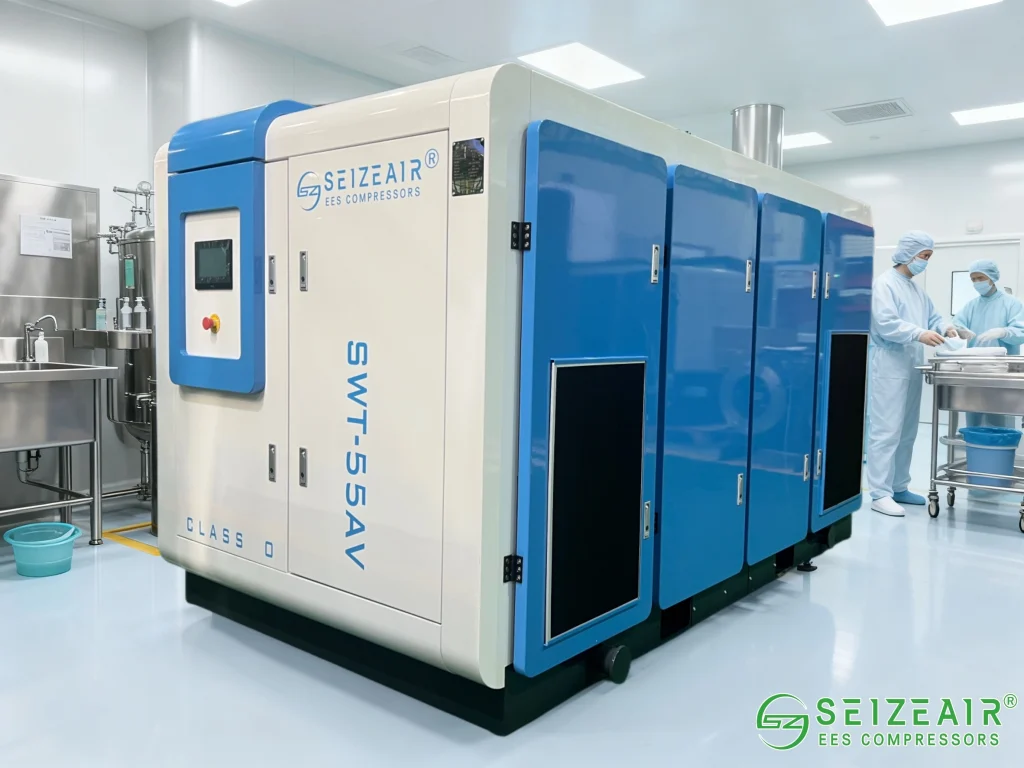 Oil-free compressor in clean industrial setting
